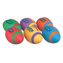 Image for Sportime Max Intermediate Footballs, Size 7, Assorted Colors, Set of 6 from School Specialty