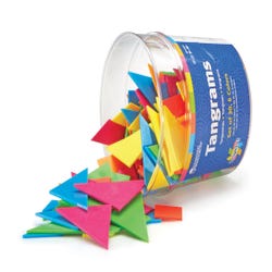 Image for Learning Resources Bright Tangrams Kit, Assorted Colors, Set of 30 from School Specialty