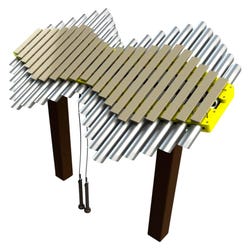 Image for Freenotes Harmony Park Outdoor Instrument Imbarimba, In-Ground Mount, 68 x 42 x 3 Inches from School Specialty