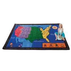 Image for Flagship Carpets Time Zone Carpet, 7 Feet 6 Inches x 12 Feet, Rectangle, Multi-Color from School Specialty