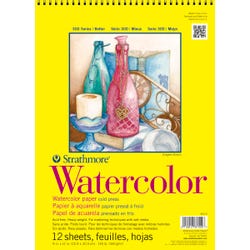 Image for Strathmore 300 Series Watercolor Pad, 9 x 12 Inches, 140 lb, 12 Sheets from School Specialty