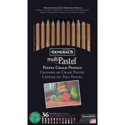 General's MultiPastel Chalk Pencils, Assorted Colors, Set of 36 Item Number 1587778
