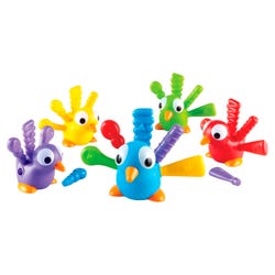 Image for Learning Resources Fine Motor Peacock Pals, Set of 5 from School Specialty
