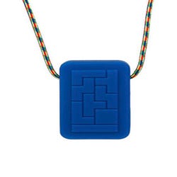Image for Chewigem Chew Necklace Geo Tag, Blue from School Specialty