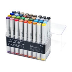 Image for Copic Sketch Marker Set, 36 color basic set. from School Specialty