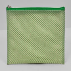 Image for School Smart Pencil Case Pouch, Vinyl and Mesh, Green from School Specialty