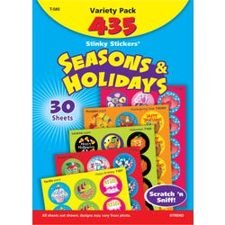 Image for Trend Enterprises Stinky Stickers, Seasonal and Holiday, Large Round Variety Pack, 1 in, Pack of 435 from School Specialty