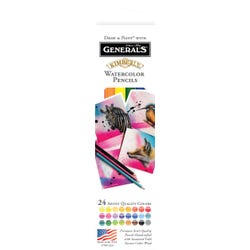 Generals Kimberly Watercolor Pencils, Assorted Colors, Set of 24 Item Number 411506