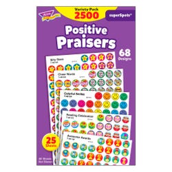 Image for Trend Enterprises SuperSpots Positive Praisers Stickers, Pack of 2500 from School Specialty