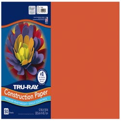 Image for Tru-Ray Sulphite Construction Paper, 12 x 18 Inches, Orange, 50 Sheets from School Specialty