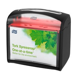 Image for Tork Xpressnap Tabletop Napkin Dispenser, 200 Napkins, Black from School Specialty