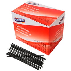 Image for Genuine Joe Plastic Stirrers, 5-1/2 Inches, Black, Box of 1000 from School Specialty