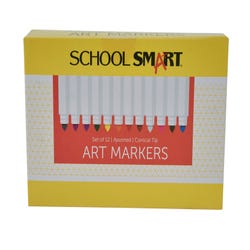 Image for School Smart Art Markers, Conical Tip, Assorted Colors, Pack of 12 from School Specialty