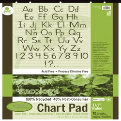 Image for Ecology Recycled Chart Pad, 1-1/2 Inch Ruled, 32 x 24 Inches, 70 Sheets from School Specialty