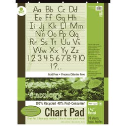 Image for Ecology Recycled Chart Pad, 1-1/2 Inch Ruled, 32 x 24 Inches, 70 Sheets from School Specialty