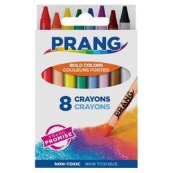 Image for Prang Molded Crayon Set in Tuck Box, Assorted Color, Set of 8 from School Specialty