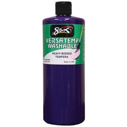 Sax Versatemp Washable Heavy-Bodied Tempera Paint, 1 Quart, Violet Item Number 1592681