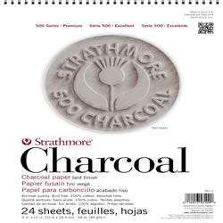 Image for Strathmore 500 Series Charcoal Paper Pad, 18 x 24 Inches, Assorted Colors, 24 Sheets from School Specialty