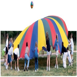Image for Sportime GripStarChute Colorful Parachute with 30 Handles, 30 Foot Diameter from School Specialty