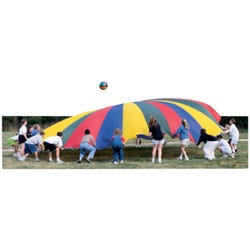 Image for Sportime GripStarChute Colorful Parachute with 22 Handles, 24 Foot Diameter from School Specialty