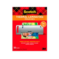 Image for Scotch Thermal Laminating Pouch, 8-9/10 x 11-2/5 Inches, 5 mil Thick, Pack of 50 from School Specialty