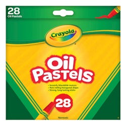 Image for Crayola Hexagonal Non-Toxic Jumbo Oil Pastel Sticks, Assorted Colors, Set of 28 from School Specialty