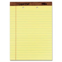 Image for TOPS Legal Pads, 8-1/2 x 11-3/4 Inches, 2-Hole Punched, Canary, 50 Sheets, Pack of 12 from School Specialty