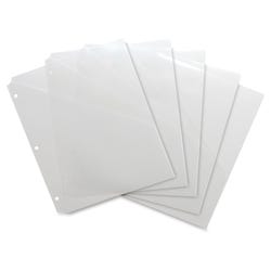 Image for Business Source Poly Binder Pockets, 8-1/2 x 11 Inches, Clear, Pack of 5 from School Specialty