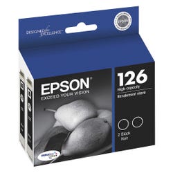 Image for Epson Ink Toner Cartridge, T126120D2, Black, Pack of 2 from School Specialty