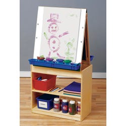 Childcraft Art Easel Center for Kids, 2-Person, 26-1/8 x 13 x 49-3/8 Inches, Item Number 271567