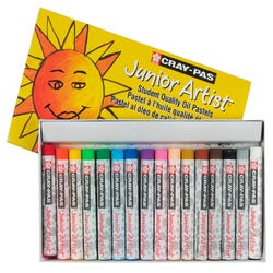 Image for Sakura Cray-Pas Junior Artist Oil Pastels, Assorted Colors, Set of 16 from School Specialty
