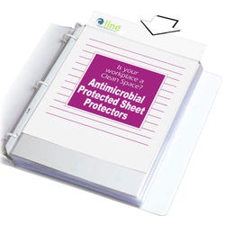 Image for C-Line Poly Sheet Protectors with Antimicrobial Protection, 8-1/2 x 11 Inches, Clear, Pack of 100 from School Specialty