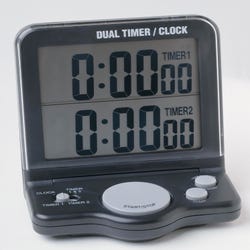 Image for Champion Dual-Countdown Mini Tabletop Timer, Digital LCD, Black from School Specialty