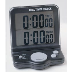 Image for Champion Dual-Countdown Mini Tabletop Timer, Digital LCD, Black from School Specialty