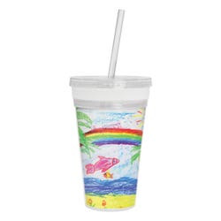 Image for Thermo-Temp Design Your Own Tumbler w/ Straw, 16 Ounces, Plastic from School Specialty