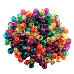 Image for Hygloss Plastic Pony Beads, Glitter Jelly, Pack of 1000 from School Specialty