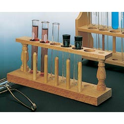 Image for United Scientific 6-Place Test Tube Rack, 6 Tubes, Wood from School Specialty