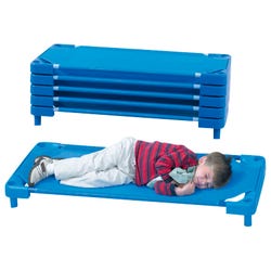Image for Children's Factory Assembled Stacking Standard Premium Rest Time Cot, 52 x 21-1/2 x 5 Inches, Set of 5 from School Specialty