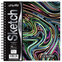 Image for Ucreate Fashion Sketch Book, Neon Abstract, 12 x 9 Inches, 75 Sheets from School Specialty