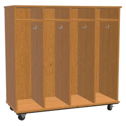 Classroom Select Expanse Series Mobile Locker Cubbies with Top Shelves, 2 Hooks per Cubby 4001288