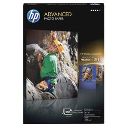 Image for HP Advanced Glossy Photo Paper, 4 x 6 Inches, 10.5 mil, 66 lb, White, 100 Sheets from School Specialty