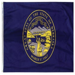 Image for Annin Nylon Nebraska Indoor State Flag, 3 X 5 ft from School Specialty