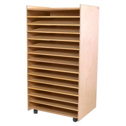 Image for Wood Designs Puzzle and Paper Storage Center with 12 Shelves, 27 x 21 x 48 Inches from School Specialty