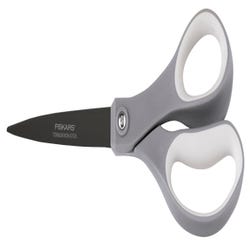 Image for Fiskars Softgrip Titanium Contoured Straight Scissors, 8 Inches, Silver, Pack of 2 from School Specialty