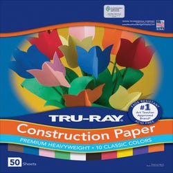 Image for Tru-Ray Sulphite Construction Paper, 12 x 18 Inches, Assorted Standard Color, Pack of 50 from School Specialty