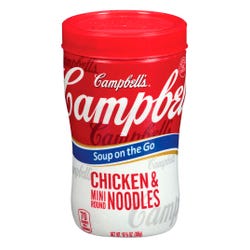 Image for Campbells Chicken with Mini Noodles Microwavable Soup At Hand, 10.75 oz, Pack of 8 from School Specialty