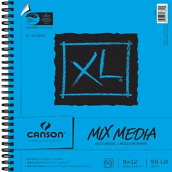 Image for Canson XL Mixed Media Paper Pad, 98 lb, 9 x 12 Inches, 60 Sheets from School Specialty