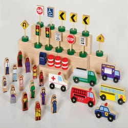 Image for Guidecraft Transportation Community and Roadway Essential Set, 36 Pieces from School Specialty