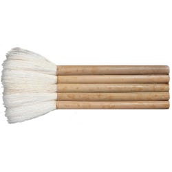 Image for Yasutomo Hake Brush, Round Type, Short Bamboo Handle, 1-1/2 Inch, Each from School Specialty