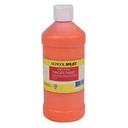 School Smart Washable Finger Paint, Orange, 1 Pint Bottle Item Number 2002415